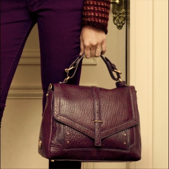 Tory Burch 797 Satchel crossbody handbag Plum - Picture 9 of 9